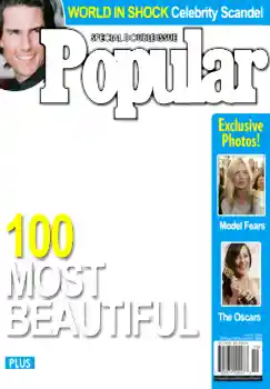 Kateqoriyadan fotoeffekt Jurnallar № 4694. Çərçivə üzərində yazı: Popular